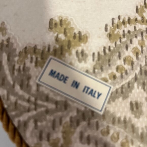 HANGING WALL ITALY VTG PLAQUE PORCELAIN ROSES ON FINE VELVET BACKDRAFT-Used - Picture 6 of 6